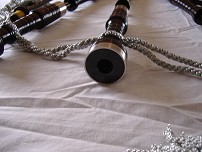Bagpipe made from African Blackwood with wooden button & stainless steel mounts at $1790 NZ