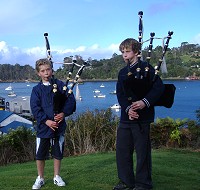 The Mataura Kilties Pipe Band - Adam Nicol & Rees McGowan Halfmoom Bay Stewart Island