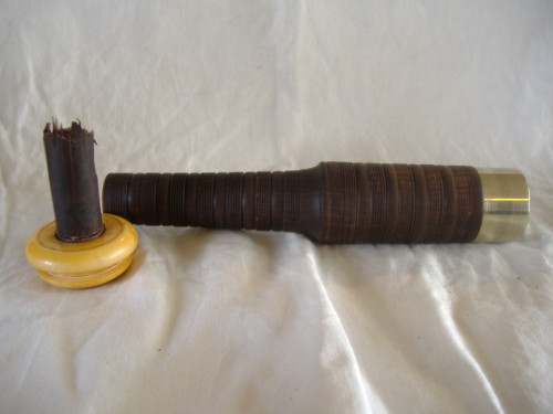 Bagpipe repairs-  broken pins- Before 